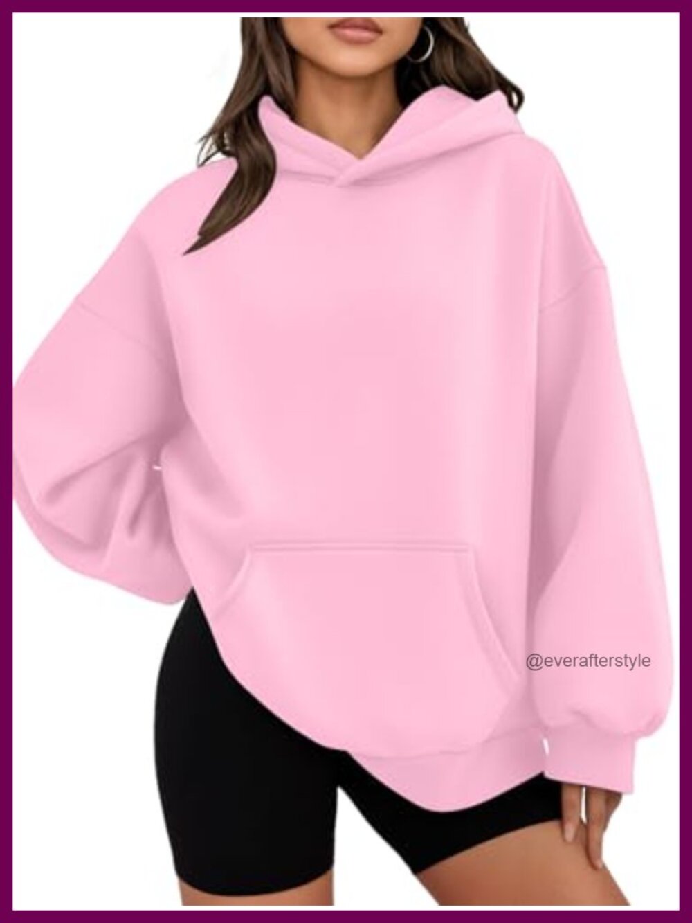 Oversized Hoodie Kangaroo Pocket Pullover Casual Travel Long Sleeve